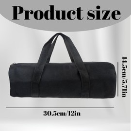 ZcrPrn Canvas Tool Bag,Small Tool Bag,12 Inch Tool Tote Wide Mouth Large Capacity Kit Bag for Mechanic Storage Wrenches Pliers