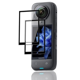 [Set of 2] Compatible with Insta360 X5 / X4 Film, Made in Japan, Asahi Glass, Protective Film for Insta360 X5 / X4, Shockproof, Shatterproof, Fingerprint, Full Protection, Ultra Thin, High Transmittance, Easy to Apply, 2.5D, Round Edge Processing, etc