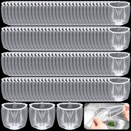 600 PCS Disposable Mesh Sink Strainer Bags Kitchen Sink Strainer Mesh Bags Anti Clogging Elastic Sink Strainer Filter Mesh Bag for Collecting Kitchen Food Leftover Garbage