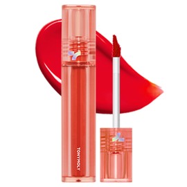 Tony Moly Perfect Lips Shocking Lip Tint, N02 Tomato Shocking, 1 pc / 토니모리 퍼펙트립스 쇼킹립 틴트, N02 토마토쇼킹, 1개
