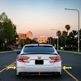 lighting_master 1 Pair Fits 2018-2022 Honda Accord Smoked Lens Rear Bumper LED Reflector