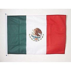 Mexico Nautical Flag 18'' x 12'' - Mexican Flags 30 x 45 cm - Banner 12x18 in for Boat - Drapeau Mexique AZ FLAG