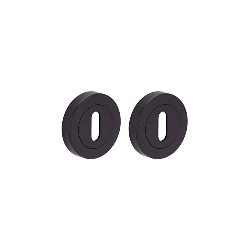 HANDLEZONE® 2 Pack Keyhole Door Lock Escutcheon Covers - Black