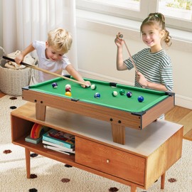 GYMAX 4 in 1 Multi Game Table, 32" Combo Game Table Set Includes Foosball, Pool Table, Hockey and Ping Pong Tabletops with Accessories for Kids & Adults, Home, Game Room, Family Nights