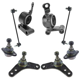 TRQ Front Suspension Kit Ball Joint Control Arm Mounting Bracket Sway Bar Stabilizer Link Compatible with 2002-2008 Mini Cooper