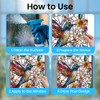ANATTASOUL Static Window Clings Hummingbird Flowers 1 Sheet Reusable Window