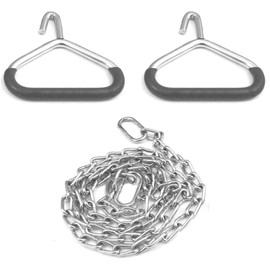 OdontoMed2011 Durable OB Handle Apparatus 2 OB Handle Black Grip with 30 Inch Chain, Goat, Cow, Cattle Delivery Instruments for Dairy Farm