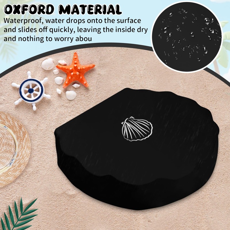TOPJOWGA Sand Shell Cover, 100 x 15 cm Sandpit Cover,