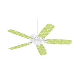 Wavey Sage Green - Ceiling Fan Skin Kit fits most 42 inch fans (FAN and BLADES SOLD SEPARATELY)