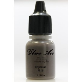 Glam Air Brush Foundation Makeup"long Lasting" Flawless, Beautiful, Natural Looking Skin with Glam Air (EXPRESSO M16)