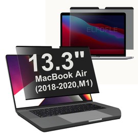 elfofle Magnetic Privacy Filter for MacBook Air 13 Inch, Privacy Film, Anti-Blue Light Privacy, Removable Blue Light for Mac Air 13 Inch (2018-2020)