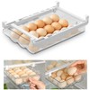 LOMUG Fridge Organiser Eggs, Drawer Egg Holder, Egg Container for
