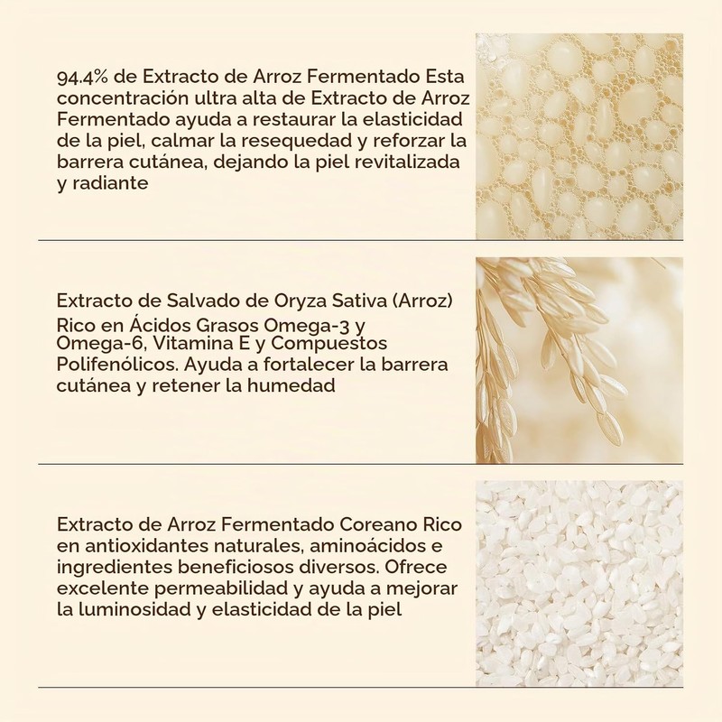 Kit facial de arroz 5 en 1 para mujer –
