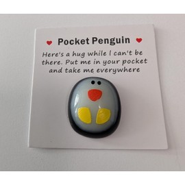 Chirpy & Goose Pocket Penguin Gift Box Set with Socks, Keyring, Paper Clips and Magnet, UK Size 5-8, Blue