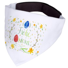 Mr. & Mrs. Panda Dog Bandana M Happy Easter - Easter Gifts, Easter Decoration, Gift, Easter Flower, Willow Kitten Lettering, Medium, Gift for Easter, Medium Dogs, Easter Bunny, Easter Gifts