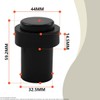 Bwintech 2 PCS Black Stainless Steel Cylinderial Shpae Door Stopper