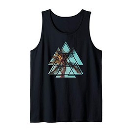 Palm Tree Geometric Triangles | Cute Beach Vacation Gift Tank Top