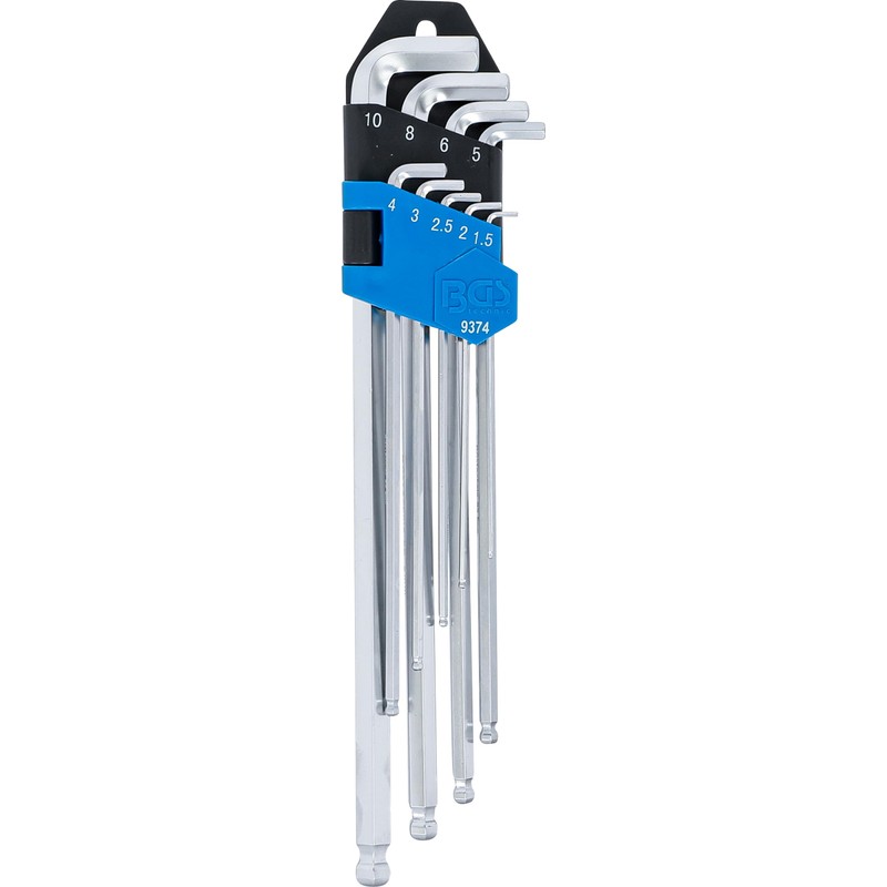 BGS 9374 Allen Wrench Set Long + Extra Short Hex