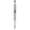 Twist-action Metal 5-in1 Ballpoint Pen and Stylus with 3" Ruler,
