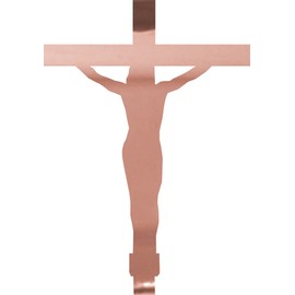 NBFU Christian Jesus Cross Crucifix (Rose Gold) (Set Of 2) Premium Waterproof Vinyl Decal Stickers For Laptop Phone Accessory Helmet Car Window Bumper Mug Tuber Cup Door Wall Decoration