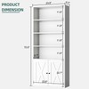 Shintenchi Bookshelf, Industrial Bookshelves and Bookcases with Doors Floor Standing