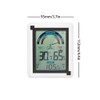 Meichoon Indoor Thermometer Humidity Meter Large Electronic Alarm Clock Touch