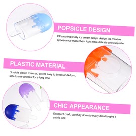 Mikinona Chic Ice Cream Eyelash Case 10pcs False Lashes Storage Portable Lash Box for Travelers Color