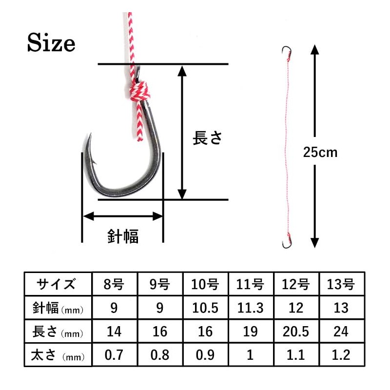 BAKSTORM Custom Tai Rubber Replacement Hooks Sharp Penetration No. 9