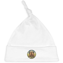 Azeeda 'Smiling Tortoise' Baby Beanie Hat (BH00032799) White