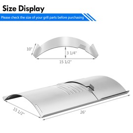 Grillflame Pro 820 Flame Broiler Kit Replacement Parts for Pit Boss PB820D Pro 820 PB820PS1 PB820FB 820PS1 Flame Broiler Plate with Slide Cover Sear Plate Heat Deflector Grill Parts Smoker Accessories