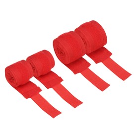 PATIKIL Boxing Hand Wraps, 98 Inch/197 Inch Length Elastic Boxing Wraps Cotton Fist Mitts Wrist Straps Protection for Muay Thai Martial Arts Kickboxing Bandages, Red