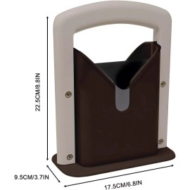 Brande Bagel Slicer, Safety Handle, Cutter Stainless Steel (Silver) Silver