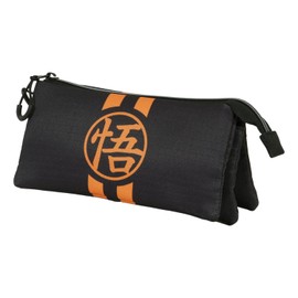 Dragon Ball Lining Ball-ECO Triple Pencil Case, Black, black, Eco Triple Pencil Case Lining Ball