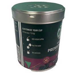 Starbucks Premium Instant Coffee, Bold & Chocolaty, Dark Roast 3 cans exp oct/25
