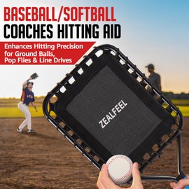 ZEALFEEL Baseball Racket for Fly Balls, 19-Ounce Fungo Racket Baseball/Softball Training, Scientific Weighted Bat with Ergonomic for Parents and Coaches, Designed to Hitting Ground Balls and Pop Flies