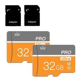 talebasic 32GB Micro Sd Card Class 10 Memory Card with sd Adapter Fast Speed TF Card for Tablet/Mobile Phone/Camera/Car Audio/Game Console(2 Pcs 32GB)