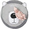 Apioiqa Bear Mat Soft Cotton Round Play Mat for Tummy