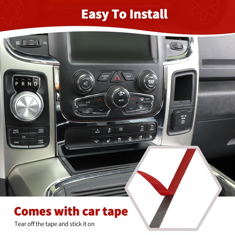 RT-TCZ for RAM Dashboard AC Control Panel Trim Cover Chrome