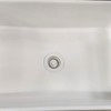 3-1/2 Inch Polymer White Sink Drain Assembly with Basket Strainer