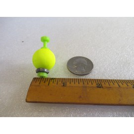 Unbranded 12  .75" FISHING BOBBERS Small Round Floats Weighted Foam Snap on Float Choice - Flo-Chartreuse