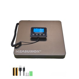 MEASURION Digital Shipping Scale, 440 lbs x 0.5 oz Highly Accurate Digital Postal Scale with Hold & Tare Function, Shipping Scale for Small Business, Packages, Luggage, with Battery & Charging Cable.