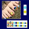 24 Pcs Short Square Toenail Press ons Dopamine Style Press