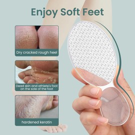 Lima de cristal para pies de 8 formas ásperas y lisas para eliminar callos de los pies, para el talón, raspador de piel muerta, piedra pómez, herramientas profesionales de pedicura para