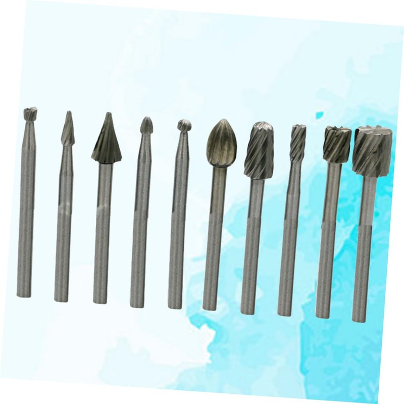 CHILDWEET Rotary Burr Drill Bits Set 10 Pcs High-Speed Steel