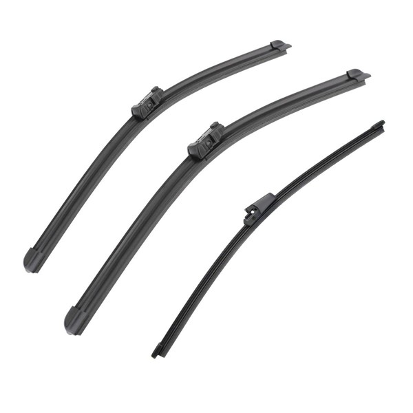 3 Wipers 21" 19" 13" Front And Rear Replacement Fit