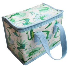 Powell Craft Crocodile Print Foil Insulated Lunch Bag in Cream