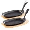 Tornwald-Schmiede 2 Professional Cast Iron Serving Pans with Saucer, 24