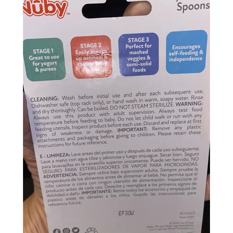 Nûby Nuby Baby's First Spoons -3 Stages, 6M+, 3 pack