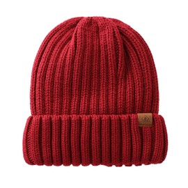 Home Prefer Gorro de invierno para hombre con forro, Rojo -, Talla única