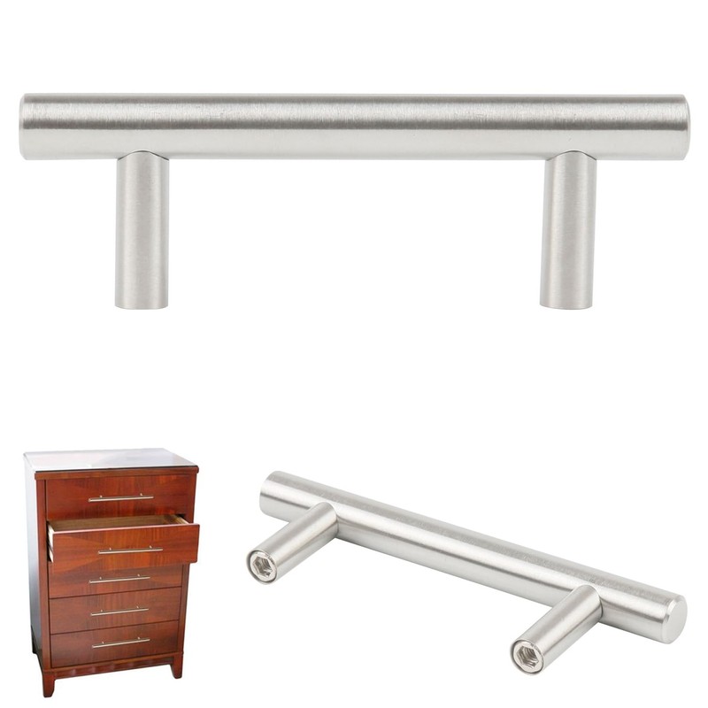 TRIXES Pack of 20 Stainless Steel 100mm Wide Cabinet Door